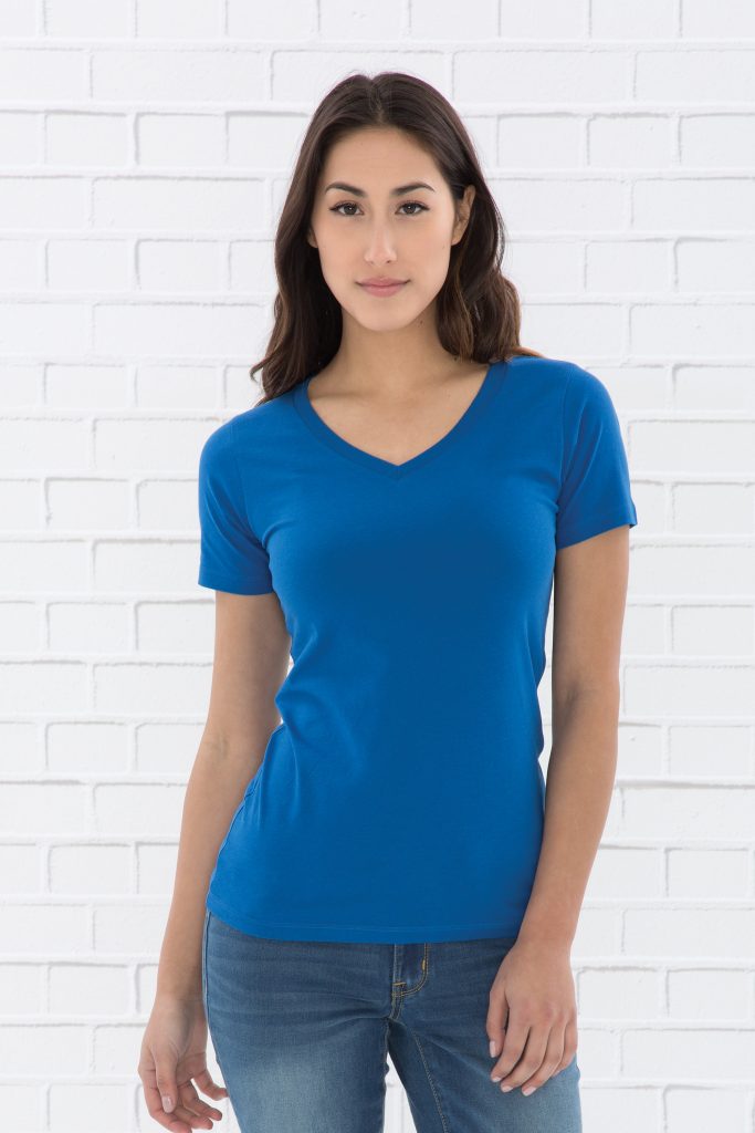 Eurospun Ring Spun V-Neck Ladies' T-Shirt