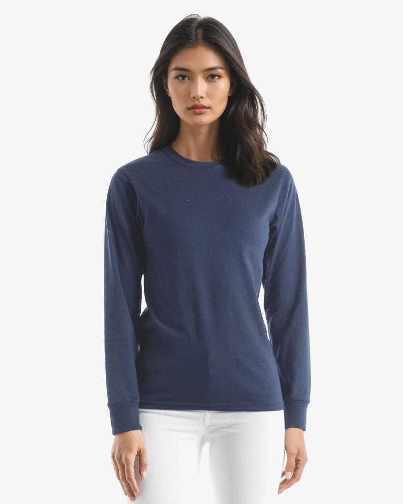 Jerico Fine Jersey Long Sleeve T-Shirt - Front View