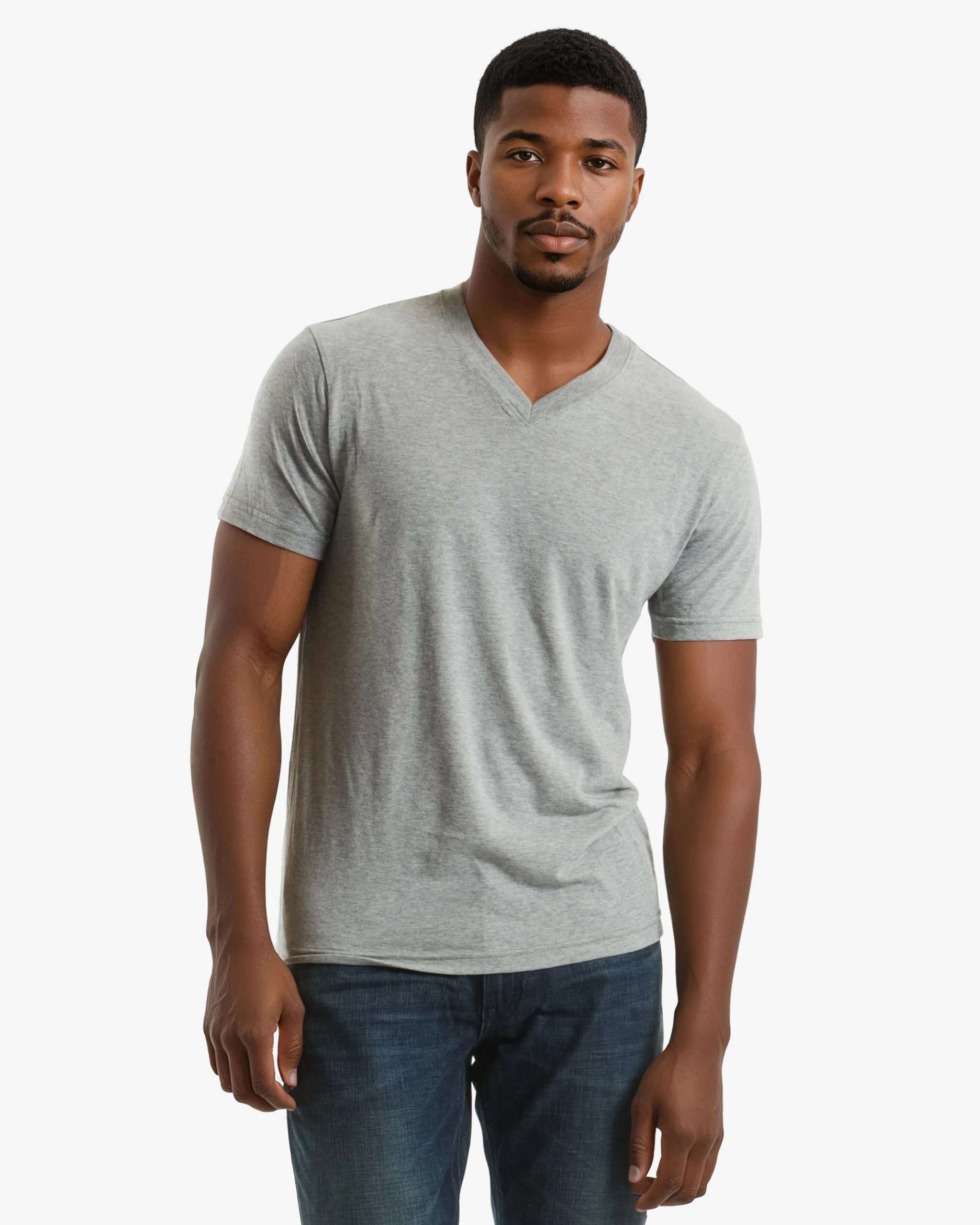 Jerico Bamboo Slim Fit V-Neck T-Shirt - Front View