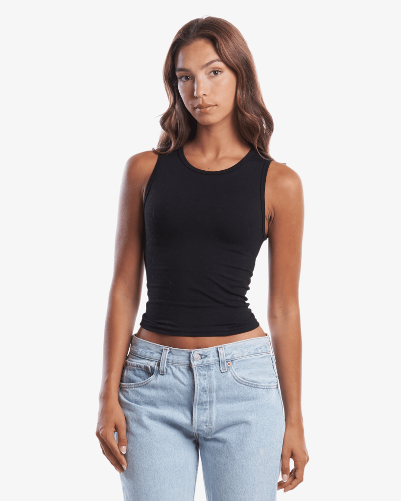 Jerico Ladies Bamboo Stretch Contour Tank Top - Front View