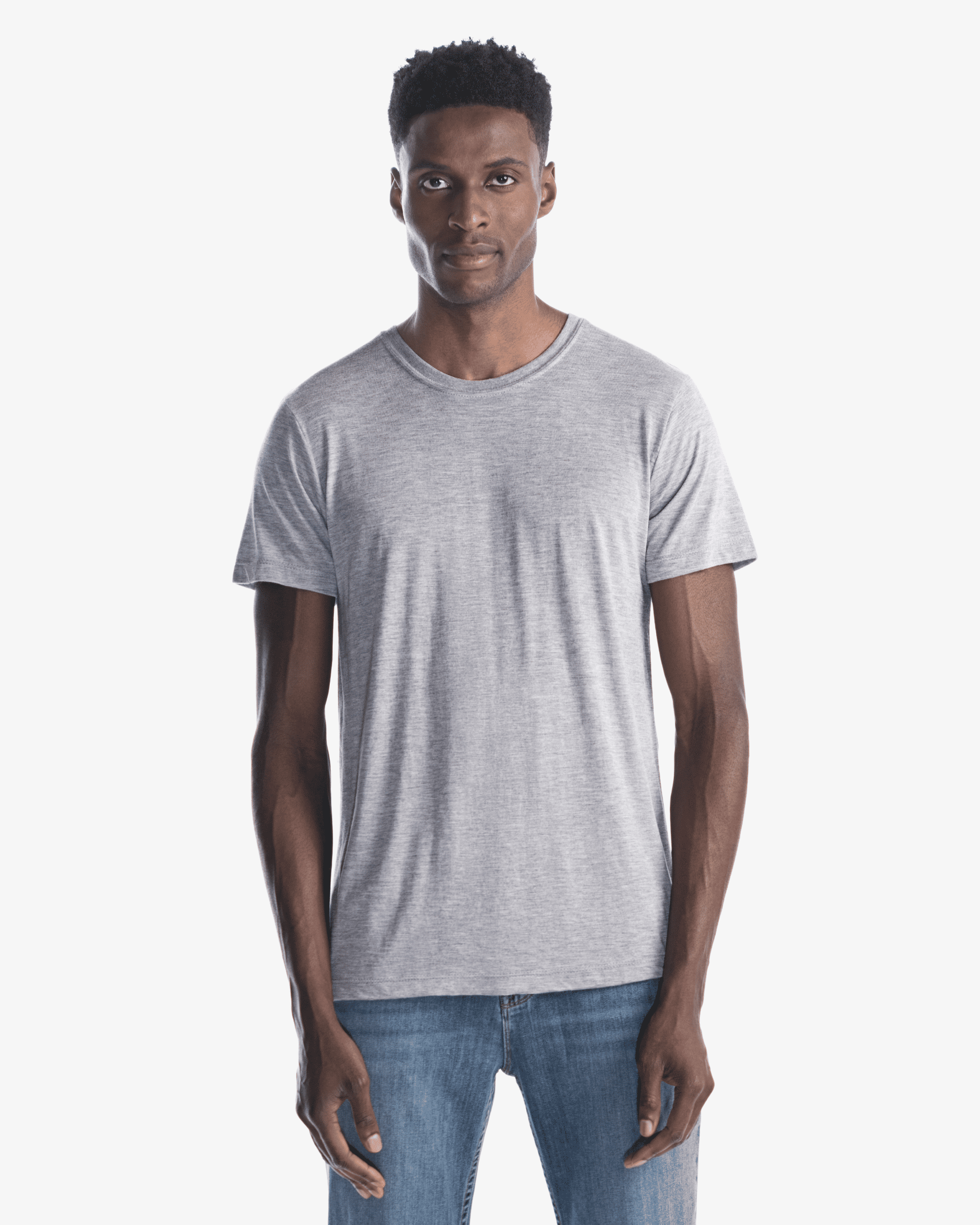 Jerico Slim Fit Bamboo Crew Neck T-Shirt - Front View