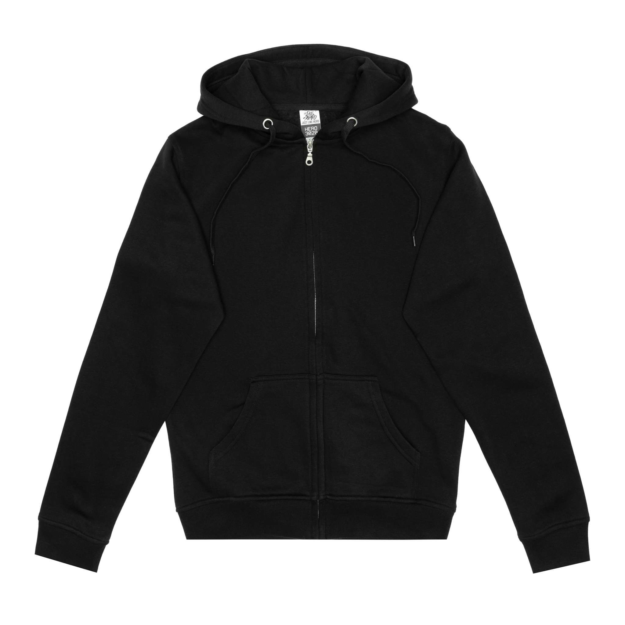 Just Like Hero Unisex Full Zip Hoodie - Front View
