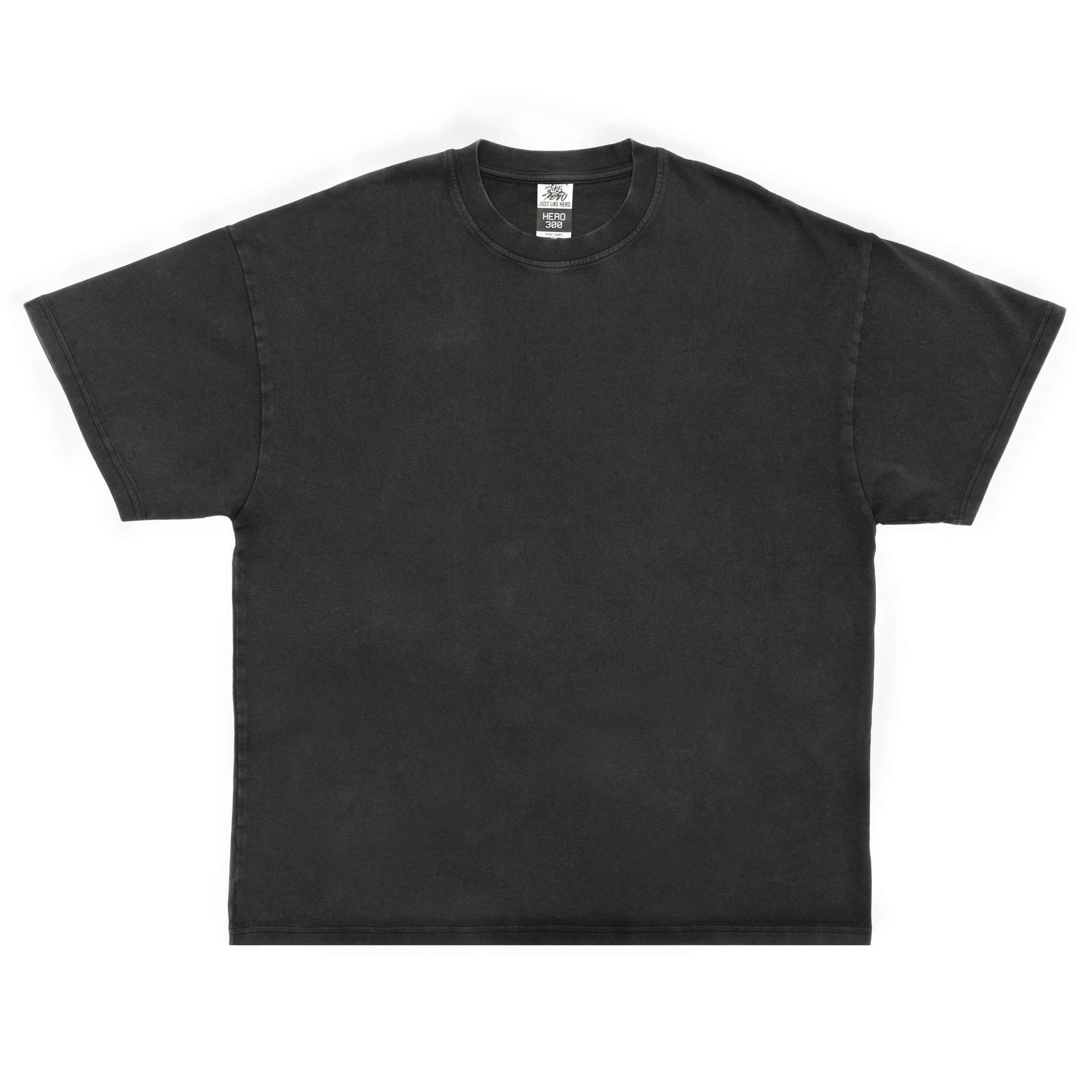 Just Like Hero Unisex Super Heavy Oversized Tee - Front View