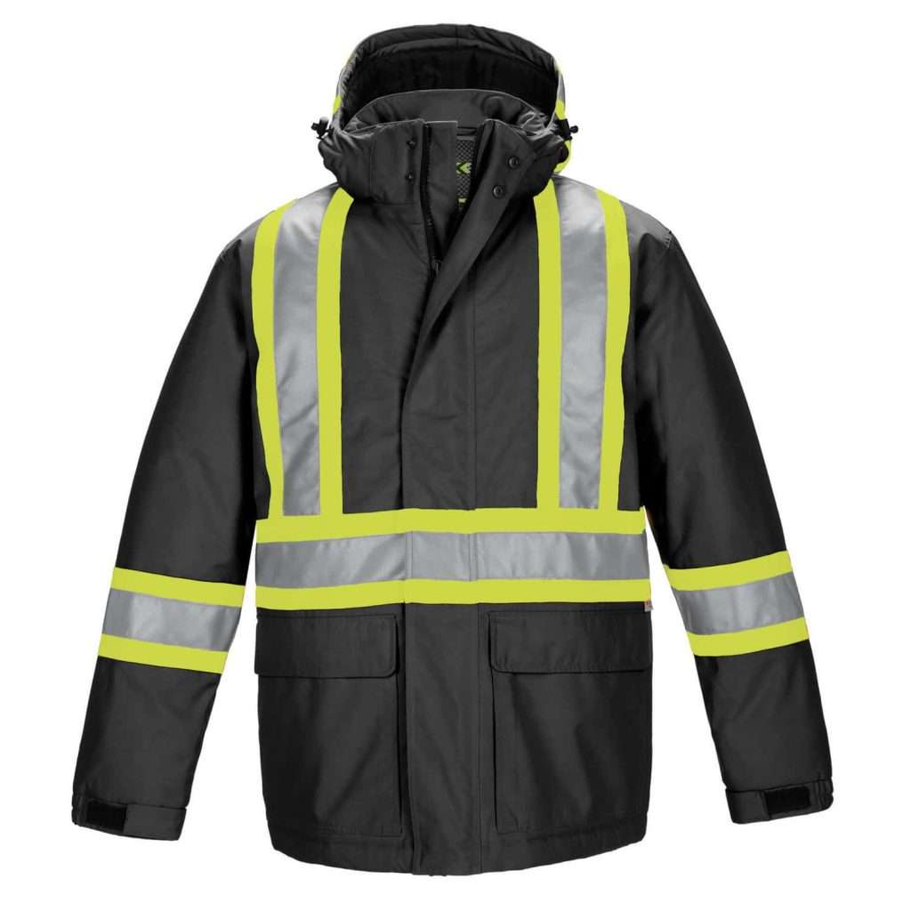 CX2 HiVis Polyester Canvas Hi-Vis Parka - Front View