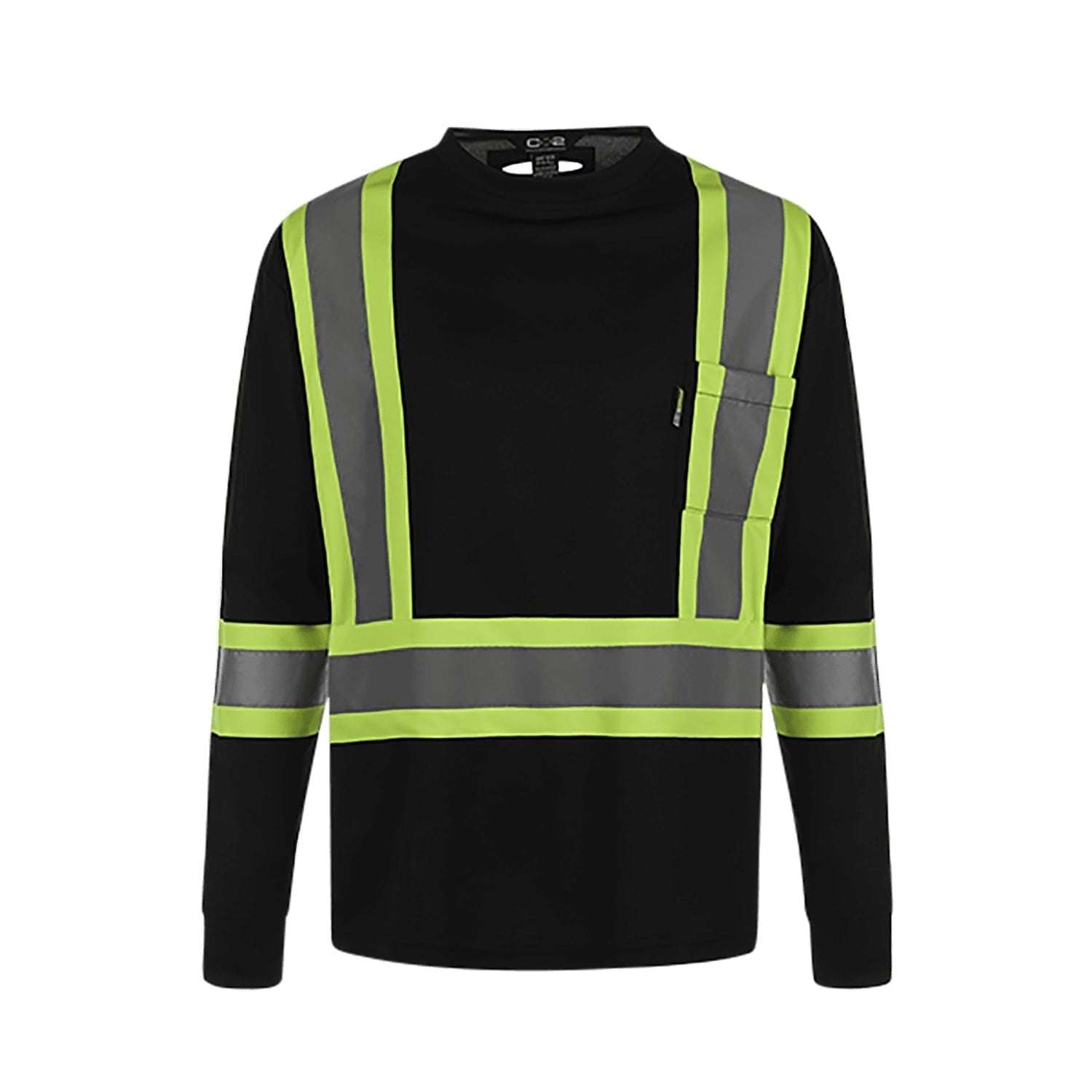CX2 Hi-Vis Safety Long Sleeve Shirt - Front View